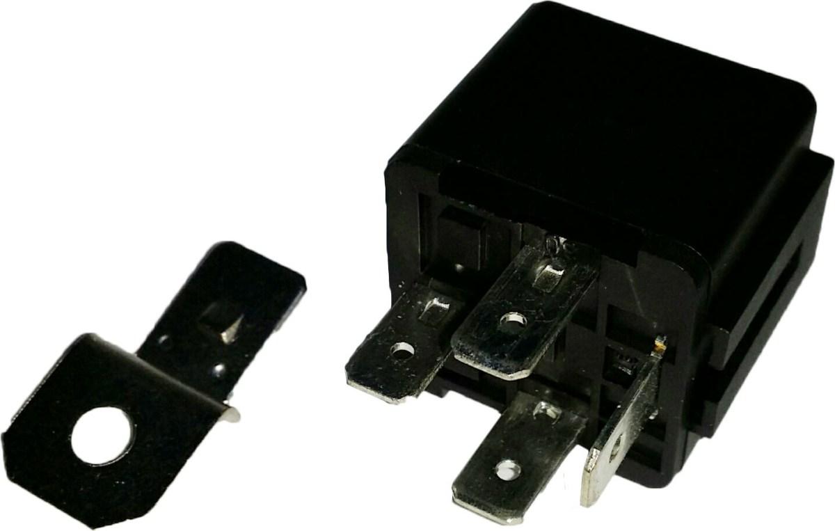 MINIRELE' 12 VOLT 40 AMP 4 PIN 6,3 mm STAFFA REMOVIBILE ( Conf. da 1 Pz )