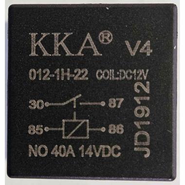 MINIRELE'  12 VOLT 40 AMP NA  4 PIN 6,3 mm ( Conf. da 1 Pz )