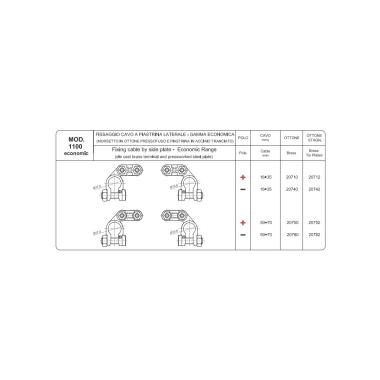 MORSETTO TIPO ALFA CAVO 16-35 MMQ POSIT. OTT. STAGN.  PIASTRINA IN ACCIAIO ( Conf. da 10 pz )