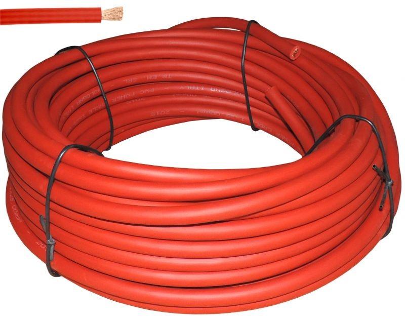 CAVO EXTRAFLESSIBILE ROSSO MATASSE DA 25 MT. - 10 MMQ. ( prezzo al mt )