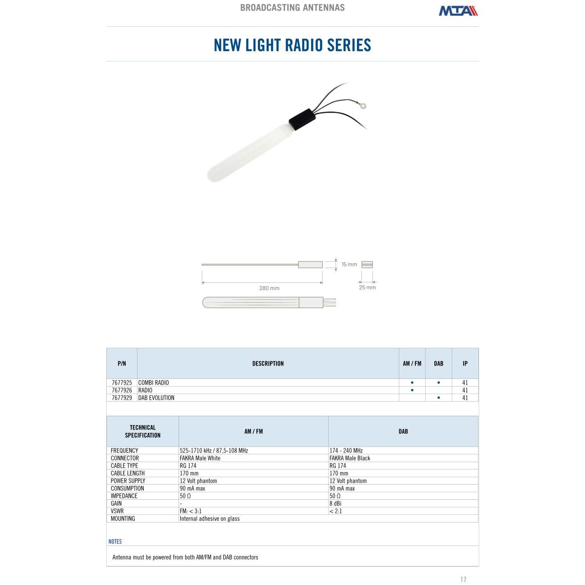 Light combi radio - am/fm/dab