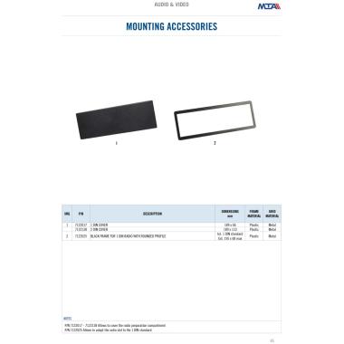 MTA - 1DIN radio cover  ( Conf. Da 1 pz )