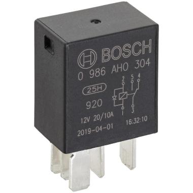 BOSCH - MICRO RELAY 12 VOLT CON DIODO IN SCAMBIO 20/10 AMP 2 X 6,3 3X4,8 mm (conf 1 pz)