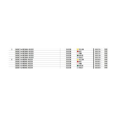 MTA - GASKET for MEGAVAL PINK ( Conf. da 1000 pz )